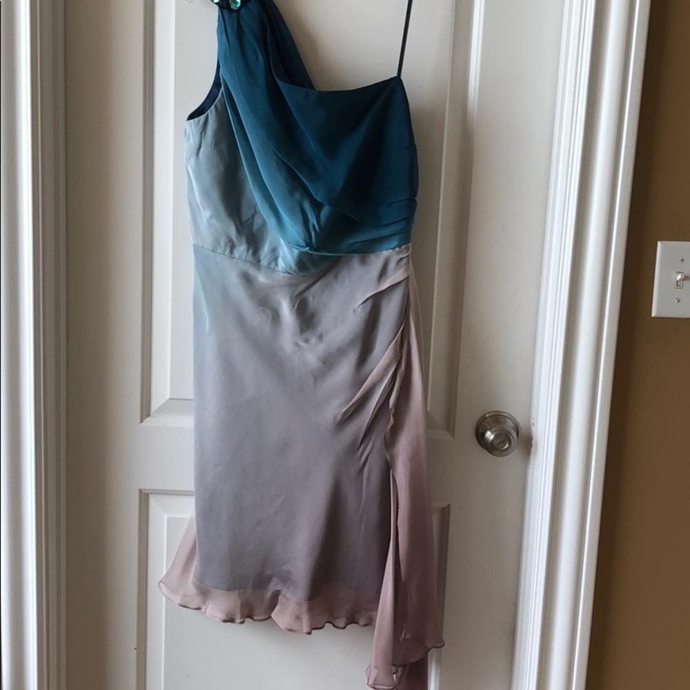 Silk one shoulder dress